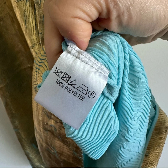 HALPERN Halter-neck Golden Foil Georgette Mini Dress size 38/4 - Picture 8 of 9